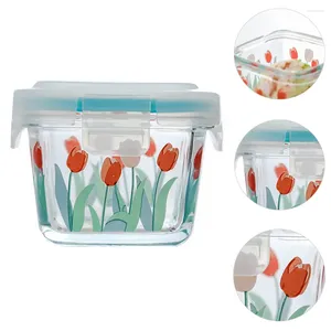 Opslagflessen glazen maaltijd voorbereidingscontainer 120 ml jam jelly jar clear frishing doos voor vriezer magnetron oven tulpen