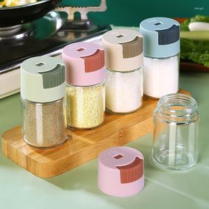 Bouteilles de stockage Bouteille d'assaisonnement en verre Pot à épices de cuisine Organisateur Poivre Shaker Sel Sésame Condiment Seal Box