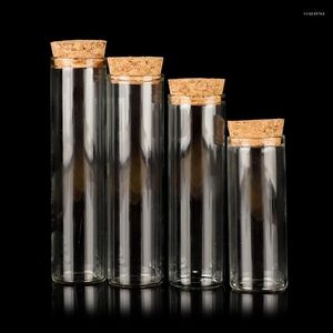 Tubes à essai en verre de bouteilles de stockage avec des bouchons de liège pour la partie de science de sucrerie de sel de bain