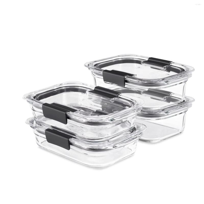 Storage Bottles Glass Variety Set Of 4 Food Containers With Latching Lids