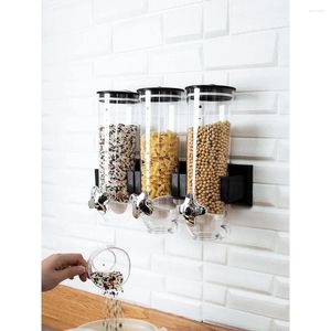 Bouteilles de stockage Grain DispensElEd Buckethousehold CanisterseParatordouble Barrel Avoine Canisterkitchen Dry Food Food Bacs