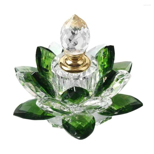 Bouteilles de rangement parfum cristal vert