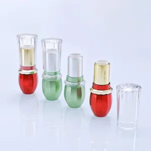 Bouteilles de rangement Emballage de lèvres vert / rouge 12,1 mm avec capuchon transparent pour jeune fille