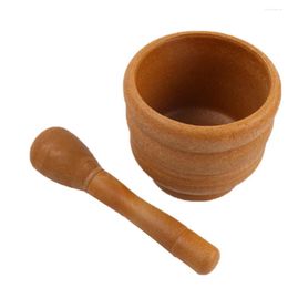 Opslagflessen Grinder glas Huishoudelijk gereedschap Mortel Pestle keukengerei Set knoflookkloppergereedschap