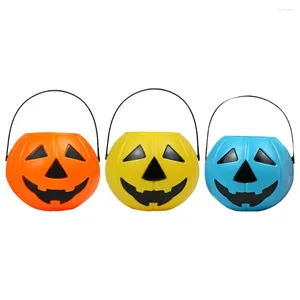 Opslagflessen Halloween Leveringen Pumpkin Bucket Creative Candy Buckets Portable Treat Holder Containers