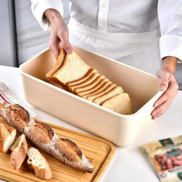 Bouteilles de stockage boîte polie à la main fruits à pain durables avec étanchéité élégante Construction robuste longue durée de vie pour les produits de boulangerie