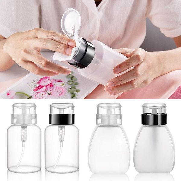 Botellas de almacenamiento HEALLOR, dispensador de 250ml, prensa de bombeo, botella vacía, herramienta cosmética dividida para esmalte de uñas y desmaquillador