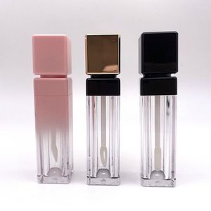 Bouteilles de stockage de haute qualité 8ML, Tubes de brillant à lèvres vides carrés, bouteilles transparentes, conteneurs rechargeables, emballage cosmétique