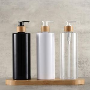 Storage Bottles High Quality Eco Biodegradable Hair Oil Wholesale Frosted Clear Plastic Empty Pump For Shampoo Disinfectant 500ml