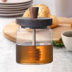 Bouteilles de rangement abeille miel pot sirop transparent lavable pour les sauces bureau de cuisine de cuisine à la maison