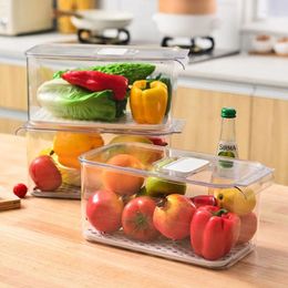 Opslagflessen huishouden koelkast organizer containers keuken items doos plastic apart groente fruit verse dozen