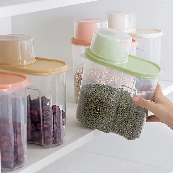 Bouteilles de rangement de cuisine de cuisine de cuisine aliments en plastique scellé boîtes contenants à l'épreuve d'humidité et étanche