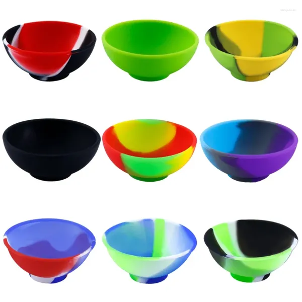 Bouteilles de rangement bol à conteneurs en silicone domestique 50 mm accessoires fumeurs multicolores