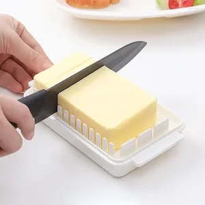 Bouteilles de stockage Produit japonais Boîte de coupe de beurre Réfrigérateur Coupe-fromage en résine avec séparateur de couvercle