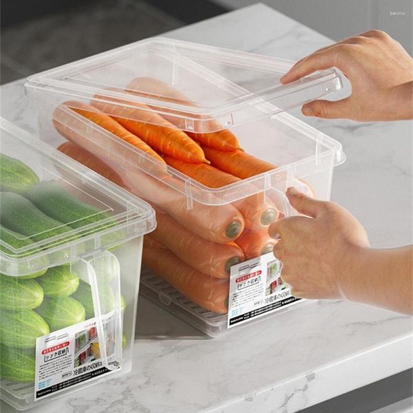 Botellas de almacenamiento Caja de cocina japonesa Cajón de refrigerador Puerta lateral Huevo Freezing Mango cómodo