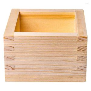 Bouteilles de stockage Carré japonais Creative Saké Boîte en bois Sushi Tasse à thé Petit gâteau Conteneur DIY Moule Riz Maker Presse Cuisine Outils