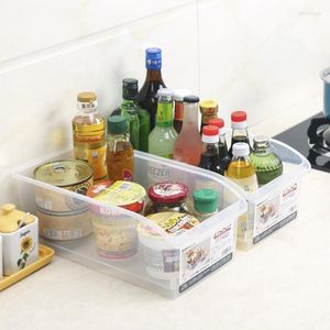 Bouteilles de stockage Style japonais en plastique transparent réfrigérateur conteneur panier boîte réfrigérateur tiroir étagère cuisine garde-manger organisateur