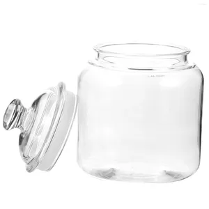 Bouteilles de stockage bocal couvercle de récipient transparent thé hermétique grain de café pichet en verre couvercle scellé étain