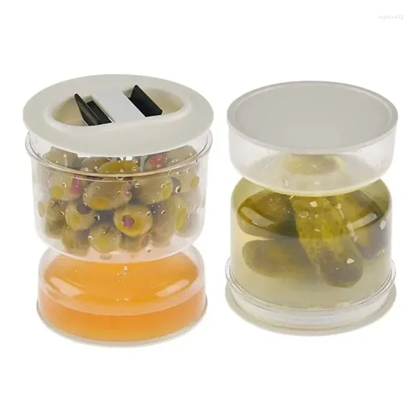 Bouteilles de rangement Supplies en pot Flip avec cornichon d'observation d'olive et peut séparer le sablier humide ou outils de plats à séchage