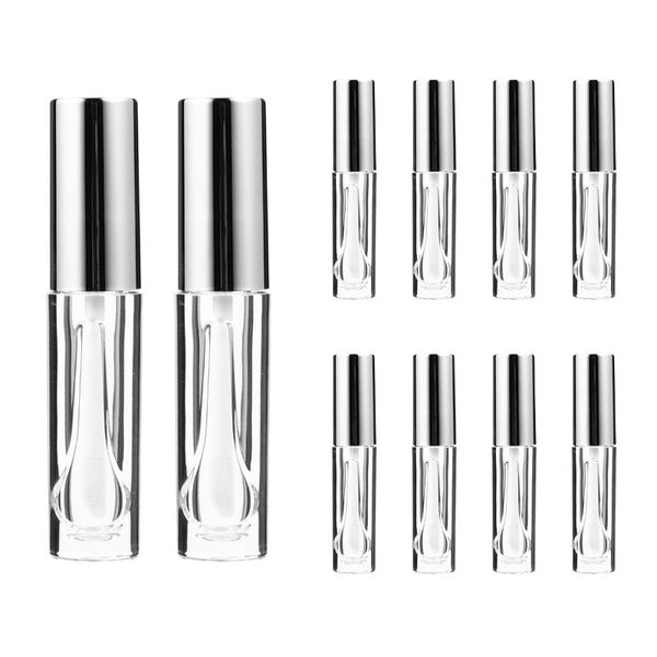 Bouteilles de stockage Bocaux 10pcs Bouteille de brillant à lèvres haut de gamme 3ml Silver Hollow Out Tube personnalisé