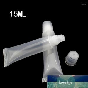 Opslagflessen Kruiken 15ml 30 / 50/100 / 200st Clear Plastic Soft Slang Tube voor Lipgloss, Lege Draagbare Offerbare Lip Verfolie Hervulbare C Factory Prijs Design Design