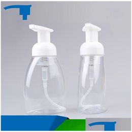 Bouteilles de stockage Bocaux 250 ml Bouteille vide Pet Crème nettoyante en plastique Mousse Presse transparente Désinfectant pour les mains Résistant à l'usure Forte Dhbjo