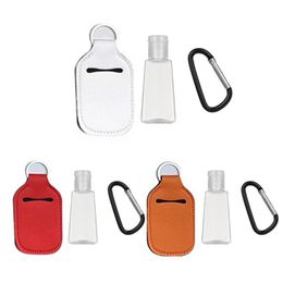 Botellas de almacenamiento Frascos 3 juegos Desinfectante de manos Recargable Vacío con portadores de llavero K1MD