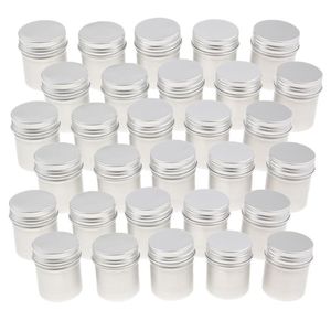 Botellas de almacenamiento Frascos 30x 50 ml Lata de aluminio Labio Pot Cosmético Crema Tarro Botella Contenedor