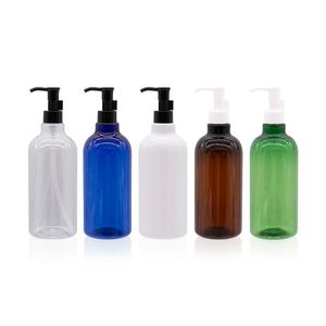 Bouteilles de stockage Bocaux 500 ml Pompe à huile de haute qualité en plastique avec baïonnette 500cc Conteneur de shampoing de grande taille Démaquillant pour animaux de compagnie coloré