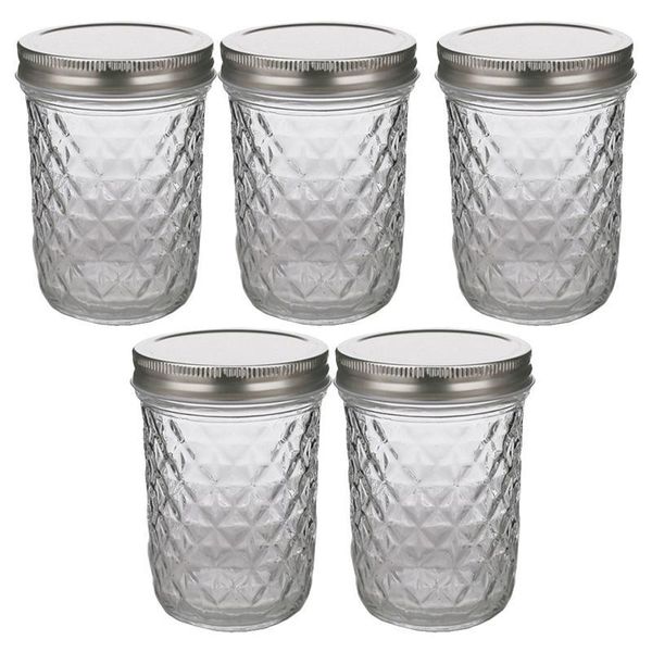 Bouteilles de stockage Bocaux 5Pcs 100/250/350ml Type de bouteille Mason Épaississement Réutilisable En Plastique Transparent Scellé Sacs Distributeur Refermable Sac Pour HomeSto