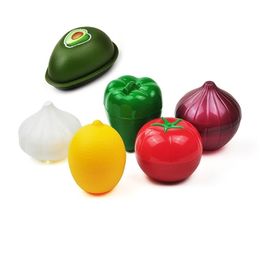 Opslagflessen Potten 6-pack Food Savers ingesteld voor avocado ui citroen tomaat tomaat knoflook container keukengadget 220930