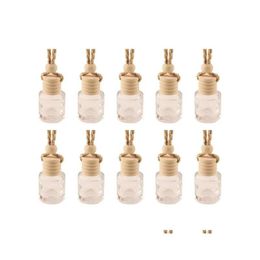 Bouteilles de rangement Jars 6 ml de bouteille par bouteille Réfreinage d'air Rétablissement de la voiture en verre Style de voiture pour huiles essentielles Pendant Nouveau Drop délivre Dhmjo