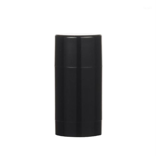 Bouteilles de stockage Bocaux 6pcs 75ml En Plastique MaBlack Vide Rond Déodorant Conteneur Tubes À Lèvres Brillant Titulaire Avec Caps2348