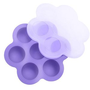 Bouteilles de stockage bocaux 7 trous Silicone de qualité alimentaire bébé supplément boîte créative enfants Dessert bac à glace plats multifonctions