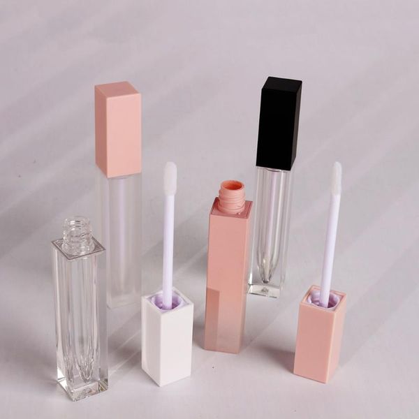 Bouteilles De Stockage Bocaux 7ml En Gros Vide Liquide Rouge À Lèvres Fard À Paupières Rose Contenants D'emballage Cosmétique Huile À Lèvres Brosse Outils Maquillage Gloss Tubes