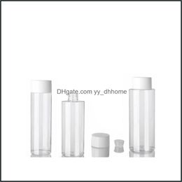 Bouteilles de rangement Jars 80 100 150 ml Bouteille cosmétique Femmes Portables Clear Plastic Conteners White Ers Press Jar Round 1 23JH G2 DROP D DHICY