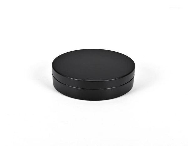 Bouteilles de rangement Jars 80 x 100 ml vides Round Matte Matte Black Aluminium Tins à lèvres pour emballage cosmétique Jar d'emballage en métal 80x28mm9789209