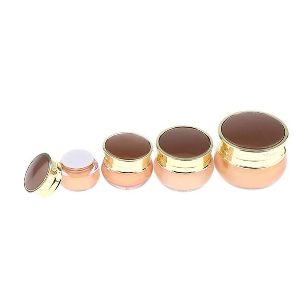Bouteilles de stockage Bocaux Pot en acrylique avec couvercle plat Doublure intérieure Maquillage rechargeable Pot cosmétique vide