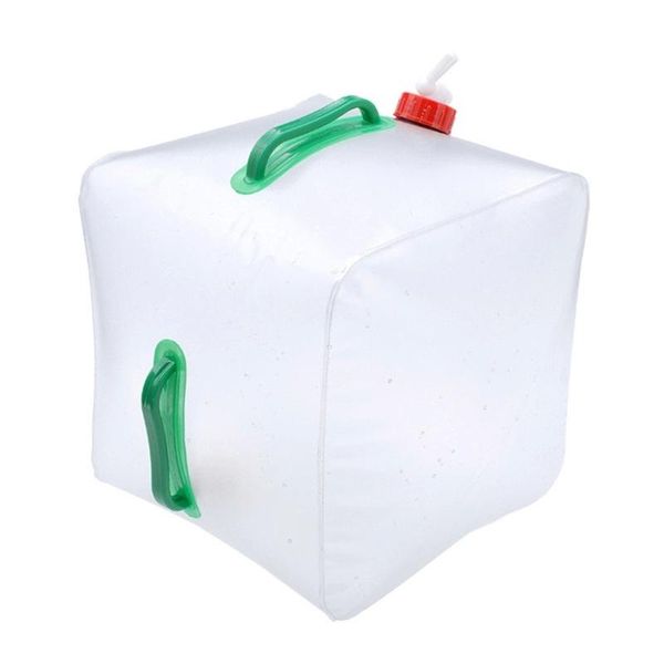 Bouteilles de stockage Bocaux Récipient à eau pliable Sac Grande capacité Bouilloire portable Seau en plastique D6