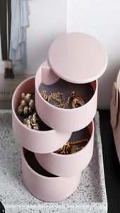 Bouteilles de rangement Jars Design Fashion Femmes Boîtes à bijoux Boîte à accessoire rotatif 4Ly