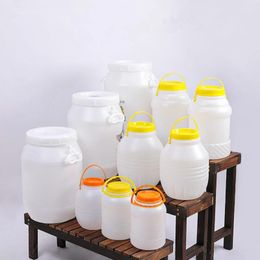 Opslagflessen potten leeg 4L 5L 10L plastic emmer met binnendeksel lekkendichte voedselkwaliteit thuiscontainer hoge kwaliteit 1 van