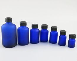 Bouteilles de rangement pots à huile essentielle contenant des contenants de verre vert bleu mat 51015203050100 ml d'échantillon de bouteille rechargeable 20pc3069828