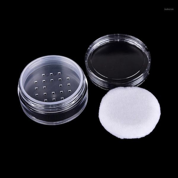 Bouteilles de stockage Pots Est 1Set 12ml Vide Poudre libre Compact avec la grille Tamis Puff Jar Emballage Conteneur Boîte à gâteau en poudre Cosmétique Ca