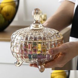 Opslagflessen potten Europeaan kristal glas snoepbeker creatieve woonkamer lood blikjes drop levering home tuin huishoudelijke organisatie organisa dhaoi