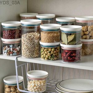 Opslagflessen Potten Keukenaccessoires Opbergdoos Verzegelde flessen Plastic opslagcontainer Kruidenvoedselbus Houd verse potten voor bulkgranen 240327