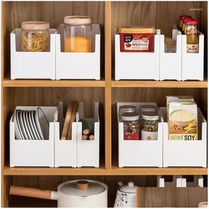 Opslagflessen potten keuken plastic doos der kast kastje servies kruiden organizer badkamer bureaublad snack cosmetic case container dhih3