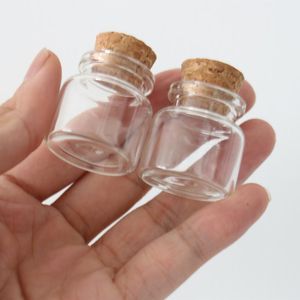 Opslagflessen potten pc's/lot 16 30 30 mm 10 ml kleine glazen stopkurken Corks flacon vial ambachten mini decoratieve bottlestorage