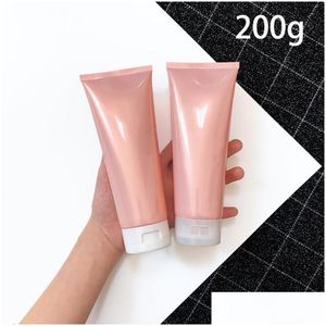 Opslagflessen potten roze 200 g plastic crème zachte fles hervulbare 200 ml cosmetische make -up body lotion shampoo squeeze flessen emp dhekz