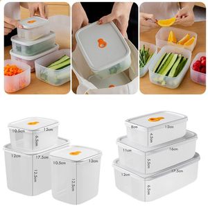 Bouteilles de stockage Pots Portable Enfants Conteneur Alimentaire Réfrigérateur Congélation Cubes Avec Plateau Étanche Empilable Boîte Snack Organisateur