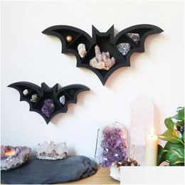 Bouteilles de rangement Jars Racks Halloween Bat Shape Cercer Shelf Box Spooky Festive décor cuisine salon salon ornement gothique Drop dhazd